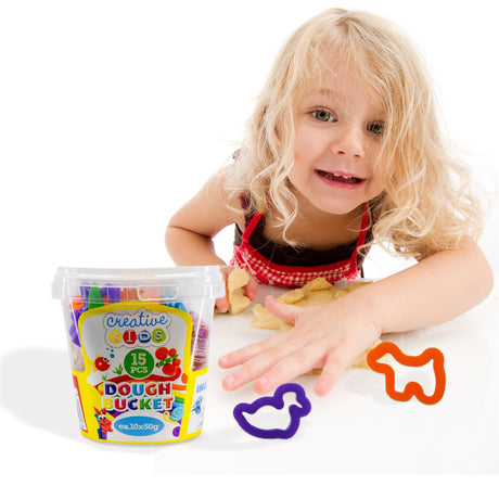 15 pcs Modelling Dough Bucket by The Magic Toy Shop - UKBuyZone