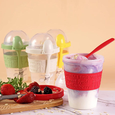 Yogurt Mug with Compartment and Spoon by Geezy - UKBuyZone