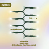 300 LED Cluster Christmas Lights - Warm White