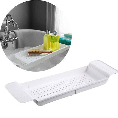 Extendable Plastic Bathtub Tray by Geezy - UKBuyZone