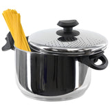 Stainless Steel Pasta Pot With Locking Strainer Lid