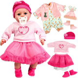 BiBi Outfits - Set of Two Doll (Pink Skirt & Pink Bunny) (45 cm / 18") by BiBi Doll - UKBuyZone