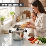 Stainless Steel Pasta Pot With Locking Strainer Lid