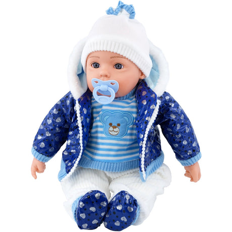 Blue Bibi Baby Doll Toy With Dummy & Sounds by BiBi Doll - UKBuyZone