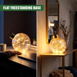 Light Up Glass Bauble, 20cm
