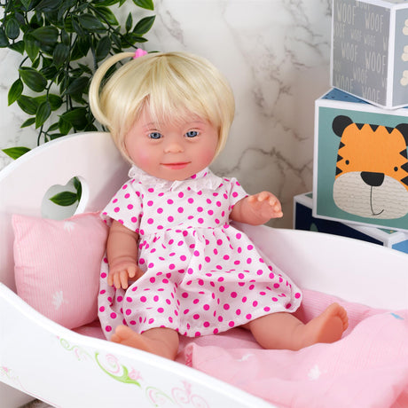 Blonde Baby Girl Dolls with Down Syndrome by BiBi Doll - UKBuyZone