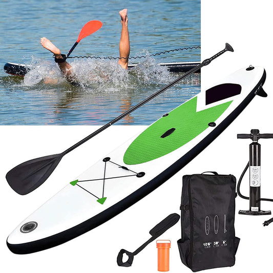 Green Inflatable 305cm SUP Stand Up Paddle Board Surf Board by Geezy - UKBuyZone