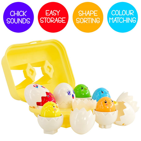 Hide n Squeak Matching Eggs Color & Shape Sorter by The Magic Toy Shop - UKBuyZone