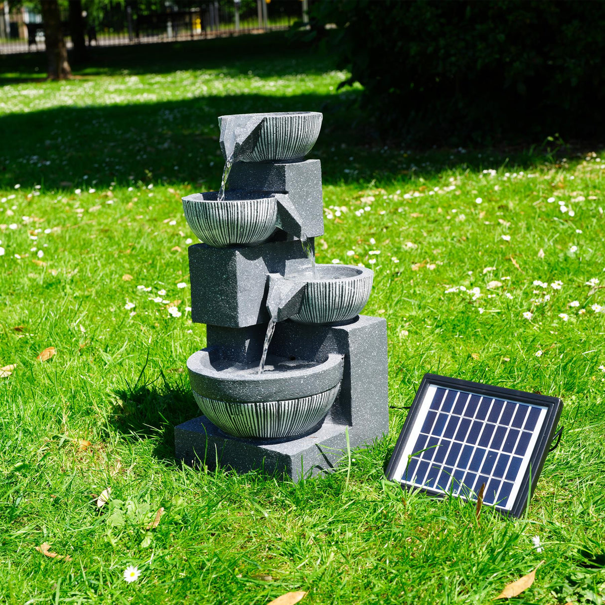 Solar 4 Tier Bowl  Fountain by GEEZY - UKBuyZone