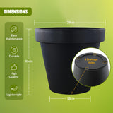 Anthracite Round Flower Planter 26 cm