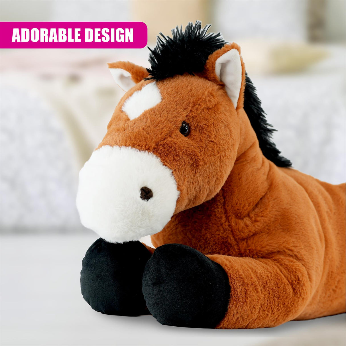 25" Brown Horse Soft Toy