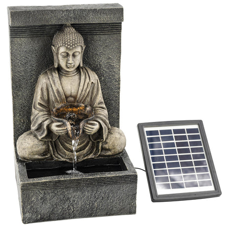 Solar Stone Buddha Fountain by Geezy - UKBuyZone