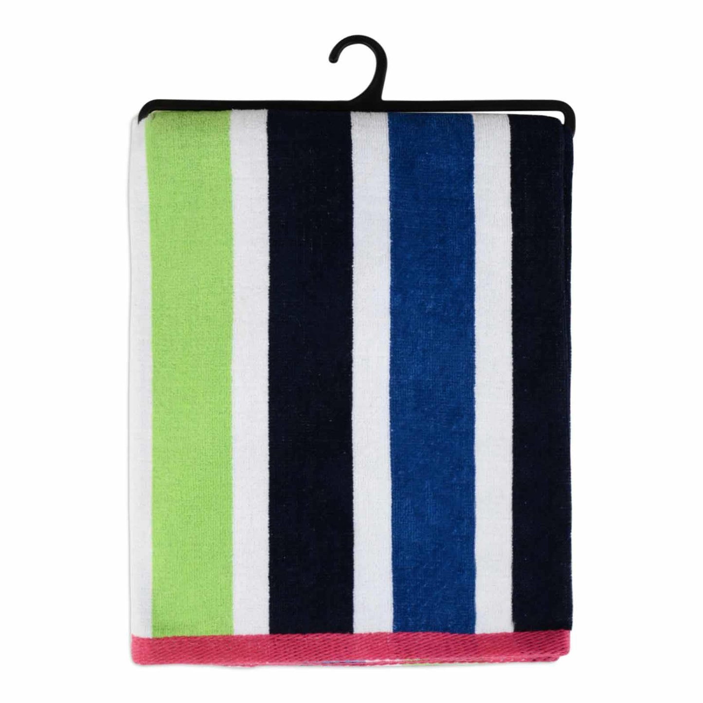 Large Velour Striped Beach Towel (Sanguine) by Geezy - UKBuyZone