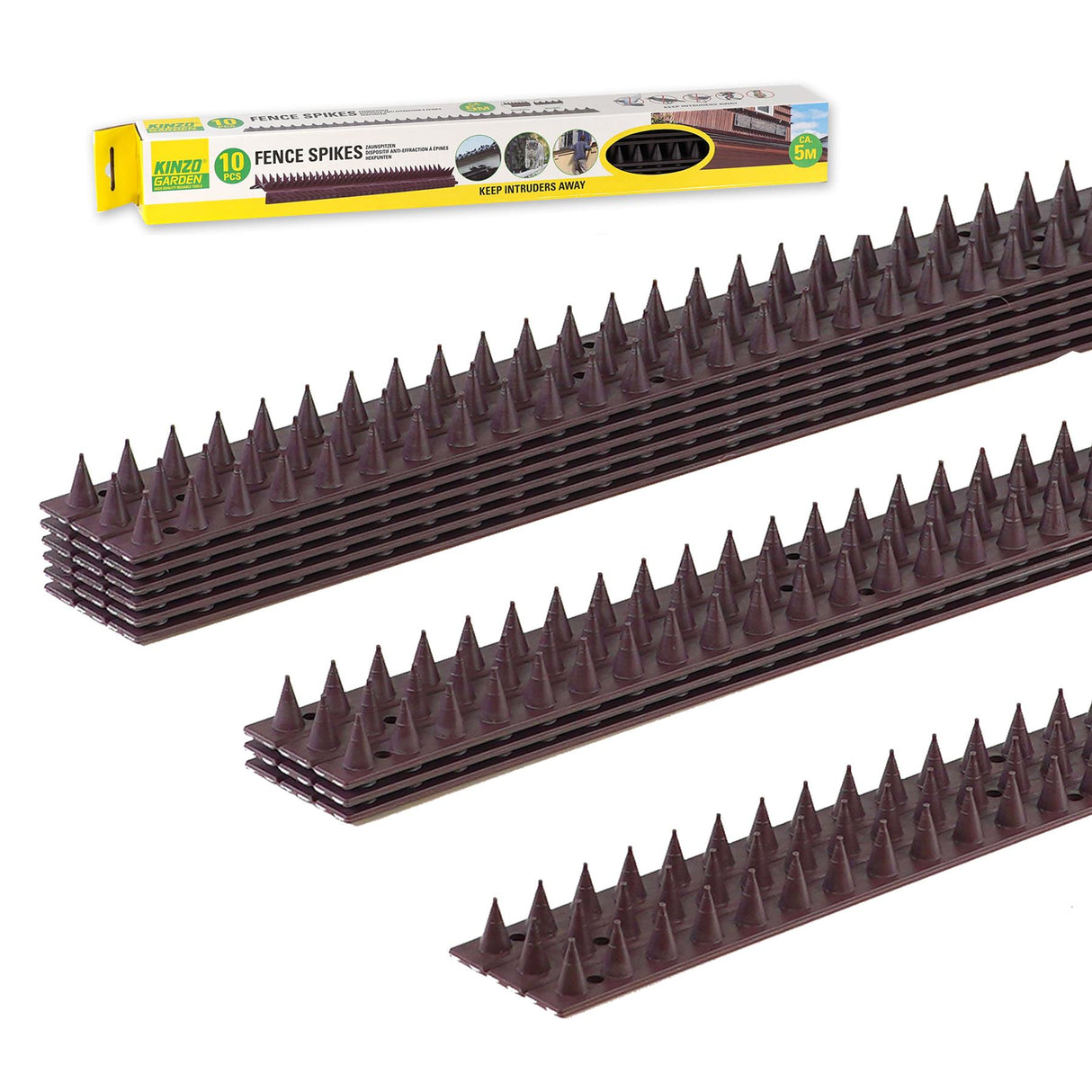 Anti Climb Fence Wall Spikes 10 Pieces by GEEZY - UKBuyZone