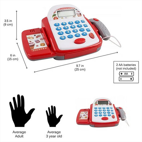 White & Red Cash Register Toy by The Magic Toy Shop - UKBuyZone