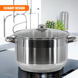 Stainless Steel Stock Pot with Lid - 17.5 L