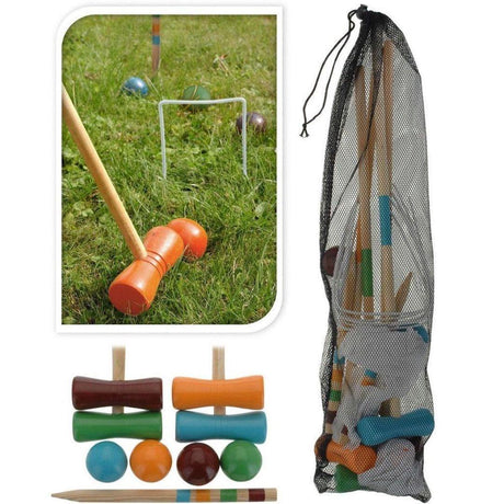 Kids 4 Player Wooden Croquet Set by The Magic Toy Shop - UKBuyZone