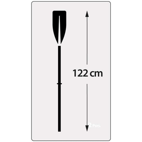 Geezy 48" Paddles Plastic Ribbed French Oars for Inflatable Boat (Pair)