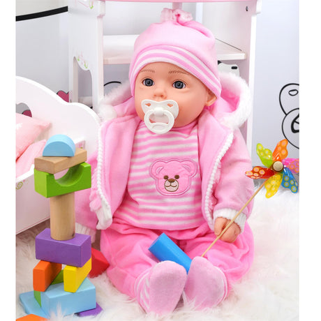 Baby Pink Bibi Baby Doll Toy With Dummy & Sounds by BiBi Doll - UKBuyZone