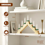 Wooden Candle Bridge with 7 LED Lights