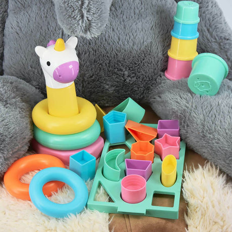 My 1st Sorting & Stacking Shapes Cups Rings Toy Set by The Magic Toy Shop - UKBuyZone