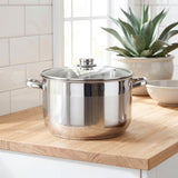 Stainless Steel Stock Pot with Lid - 11.5 L