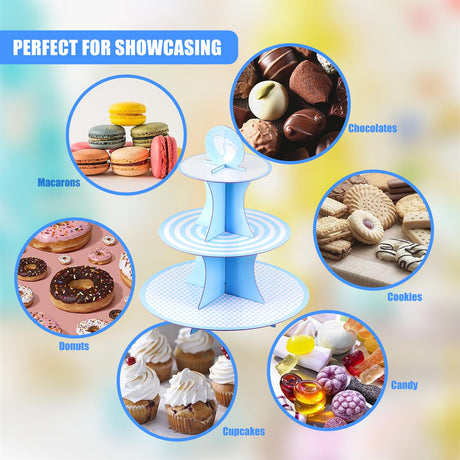 3 Tier Cardboard Cupcake Stand by GEEZY - UKBuyZone