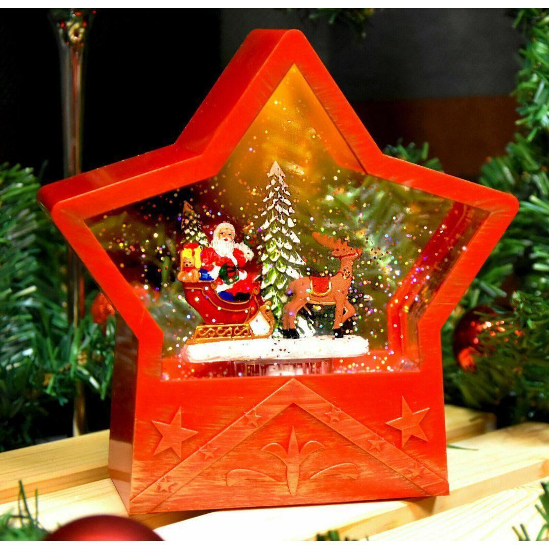 Glitter Star Red Christmas Decoration with Dual Power Battery by The Magic Toy Shop - UKBuyZone