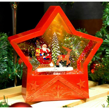 Glitter Star Red Christmas Decoration with Dual Power Battery by The Magic Toy Shop - UKBuyZone