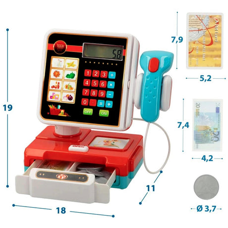 Electronic Cash Register Toy Till with Sounds and Calculator by The Magic Toy Shop - UKBuyZone