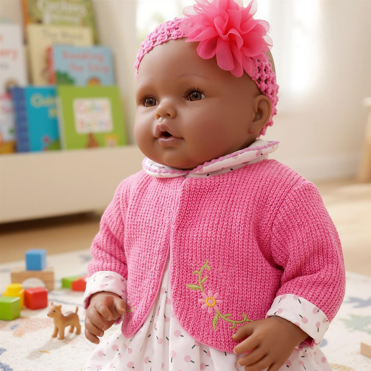 BiBi Black Doll Reborn Ethnic "Blossom" (50 cm / 20")