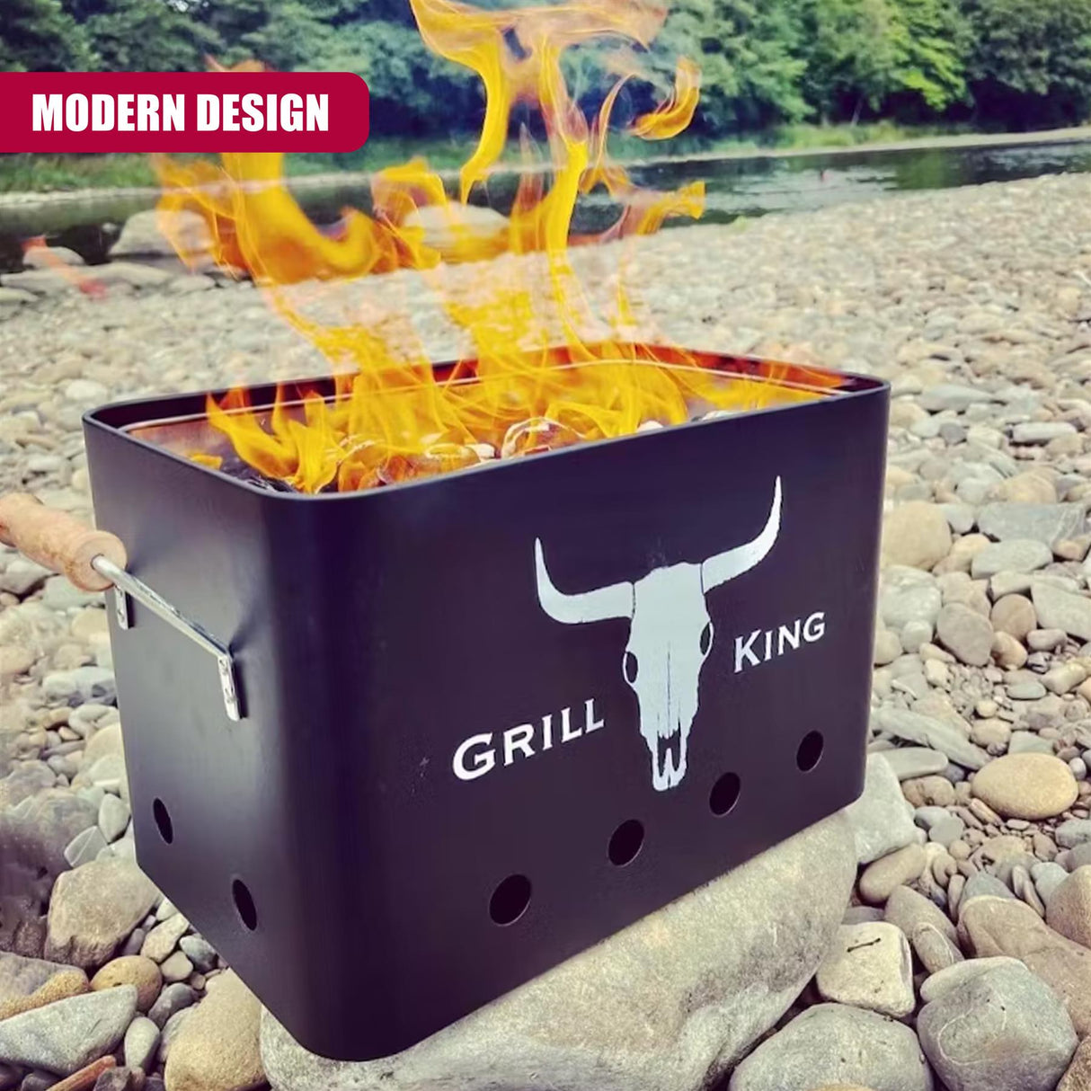 Portable Outdoor Charcoal BBQ Barbecue Grill