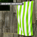 Striped Microfibre Beach Towels - Set of 4 by GEEZY - UKBuyZone
