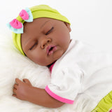 BiBi Black Doll Reborn Ethnic Sleeping Girl "Fay" (50 cm / 20")