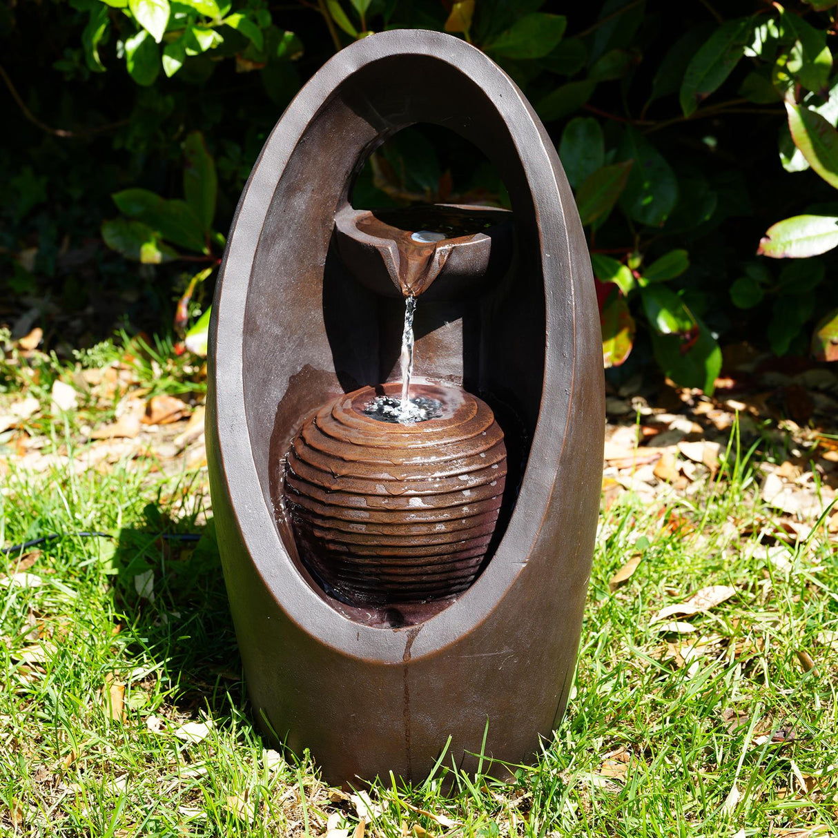 Oval Design Water Feature Outdoor With LED by GEEZY - UKBuyZone