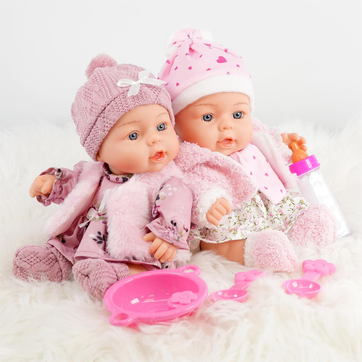 BiBi Doll BiBi Twin Baby Dolls "Ella & Emma" (25 cm / 10")