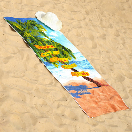 Beach Signs Design Large Towel by GEEZY - UKBuyZone