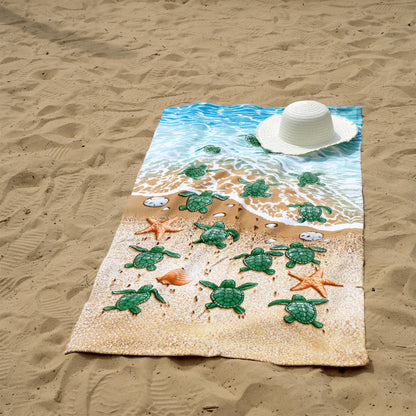 Turtles Design Large Towel by Geezy - UKBuyZone