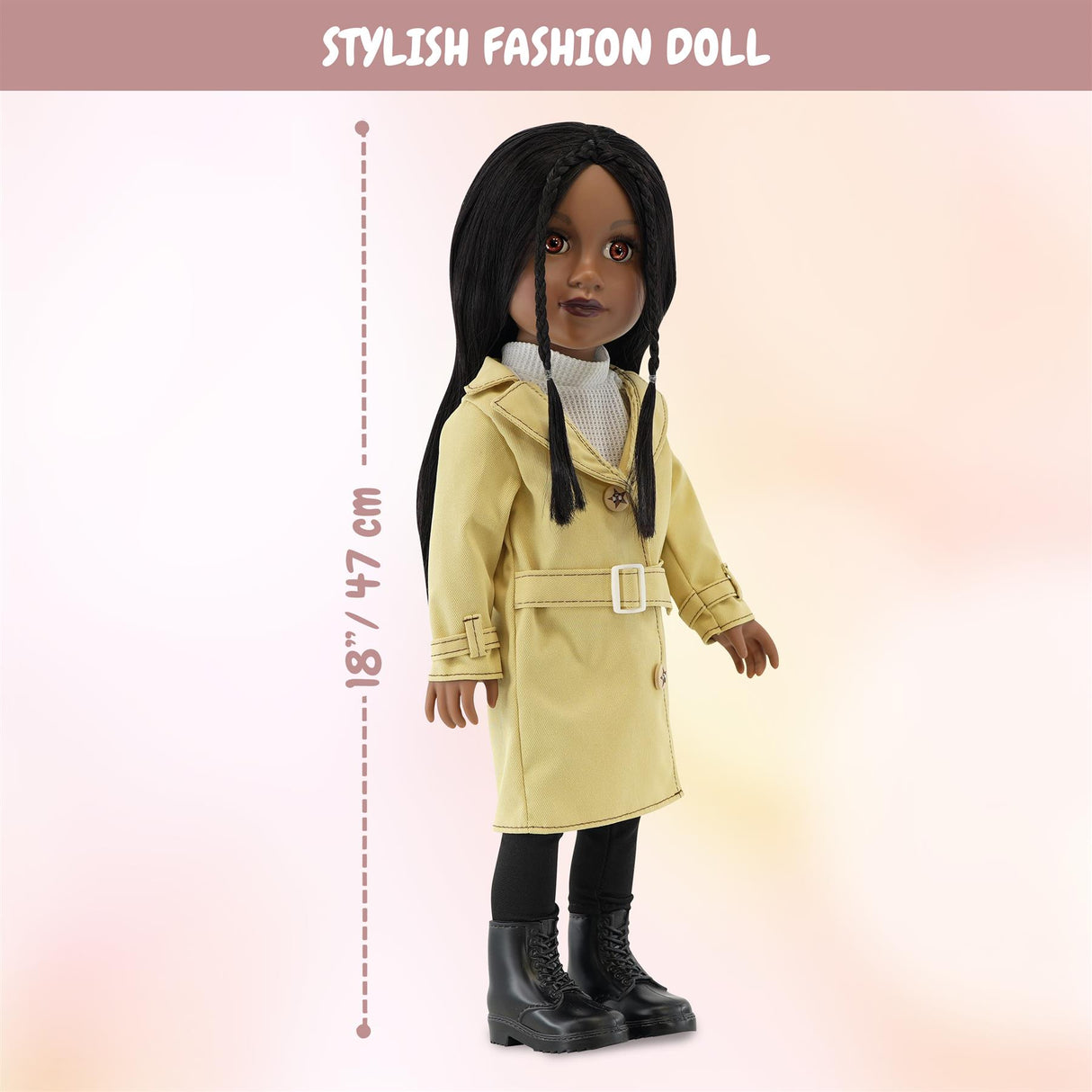 BiBi Fashion Black Doll "NAOMI" (47 cm / 18") by BiBi Doll - UKBuyZone