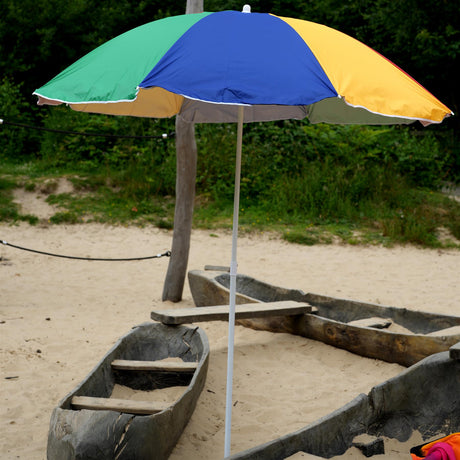 Multi-Coloured Beach Tilting Parasol 1.6M by The Magic Toy Shop - UKBuyZone