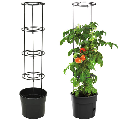 "GEEZY Self Watering Tomato Pot with 4 Tiers, 4-tiered tomato planter, ideal for balconies and patios"