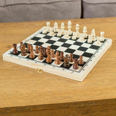 3 in 1 Wooden Compendium Board Game Set by The Magic Toy Shop - UKBuyZone