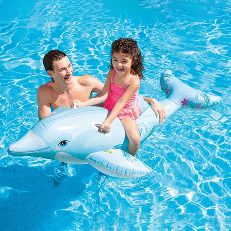 Dolphin Ride On Swimming Pool Float by Intex - UKBuyZone