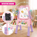 Pink Folding Double-Sided Magnetic Drawing Board