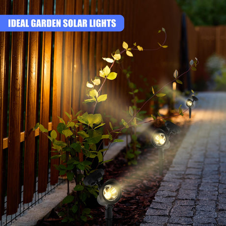 Adjustable Solar Spot Lights, Set of 2  – Warm White LED by GEEZY - UKBuyZone