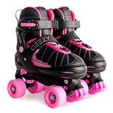 Black & Pink Kids Adjustable Roller Skates