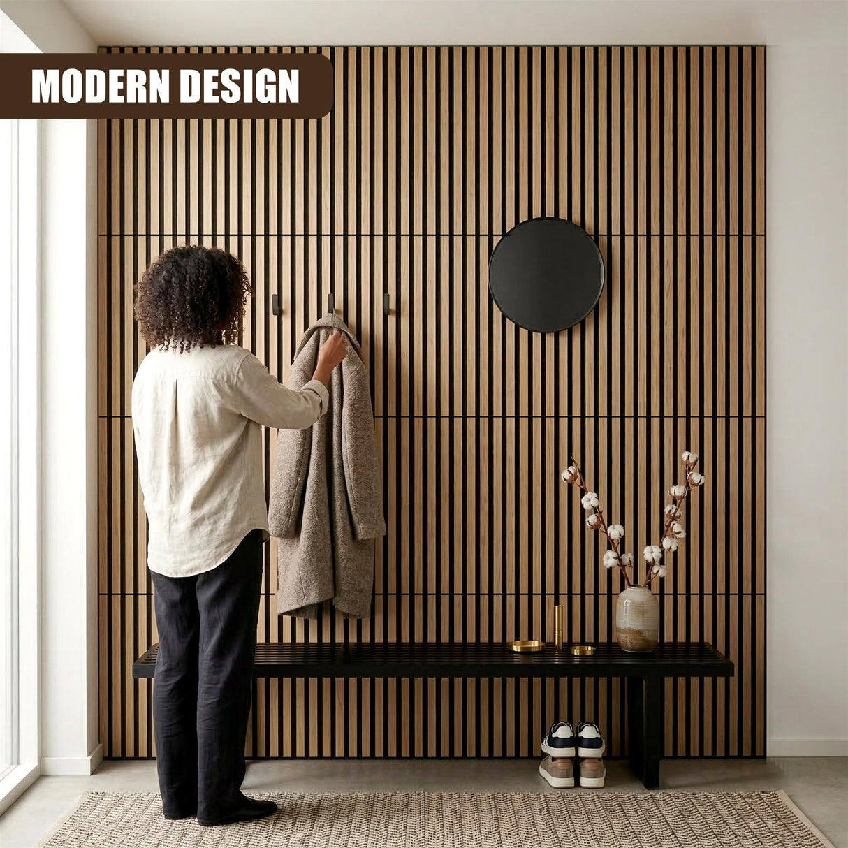 Set of 4 Wall Panels, 60 x 30 cm