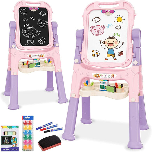 Pink Folding Double-Sided Magnetic Drawing Board by The Magic Toy Shop - UKBuyZone