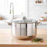 Stainless Steel Stock Pot with Lid - 12 L