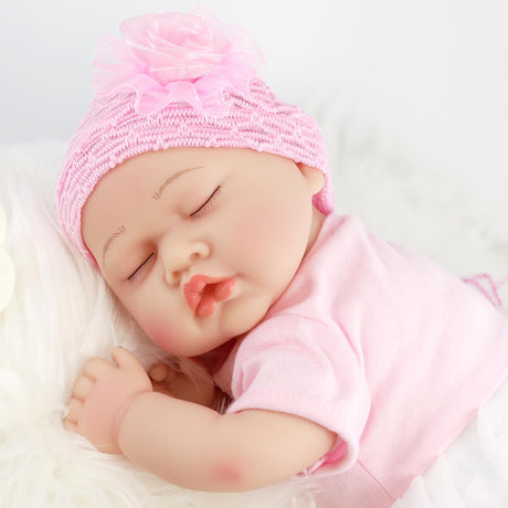 Lifelike Reborn Baby Sleeping Girl Doll 17" by BiBi Doll - UKBuyZone